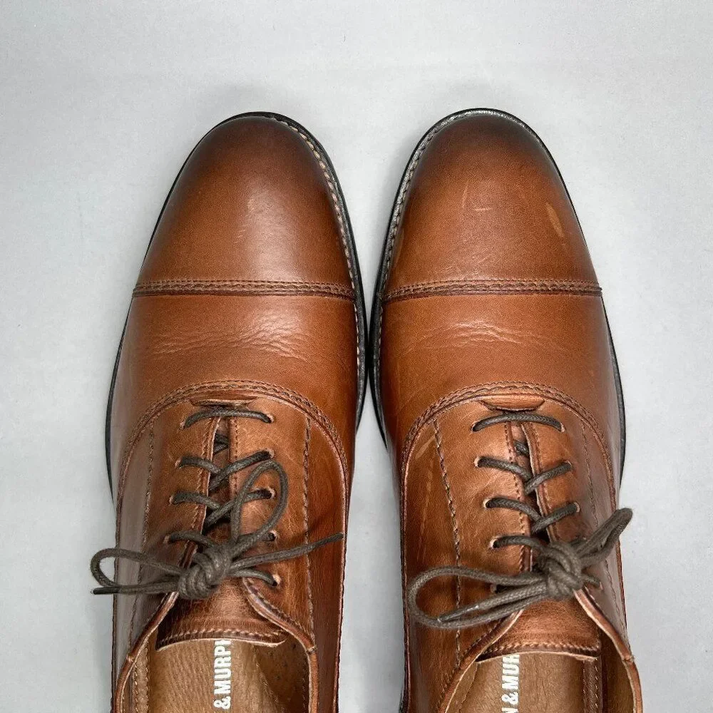 Johnston & Murphy Men's Size 10 Brown Leather Cap Toe Oxfords‎